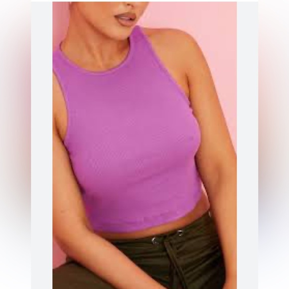 Wild Fable Women's Purple Ribbed Tank Top size large - Picture 1 of 7